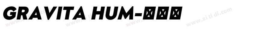 GRAVITA HUM字体转换